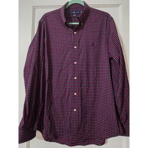 Ralph Lauren Large Classic Fit Performance Button Down Shirt Gingham Check Pink